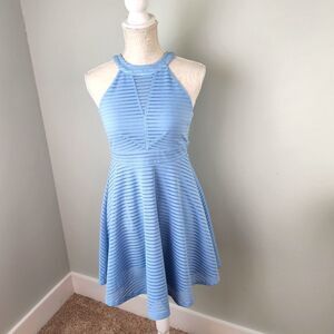 Altar'd State Strapless Tank Style Peep Back Midi Fit and Flare Dress Size Small